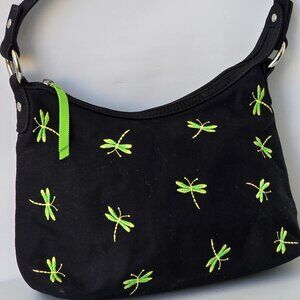 Talbots Embroidered Dragonfly Purse